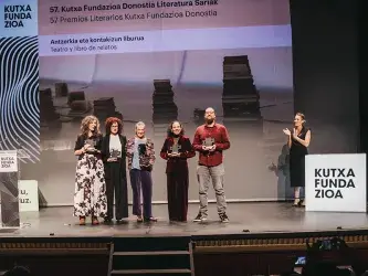 Acto de entrega de los 57. Premios Literarios Kutxa Fundazioa Donostia